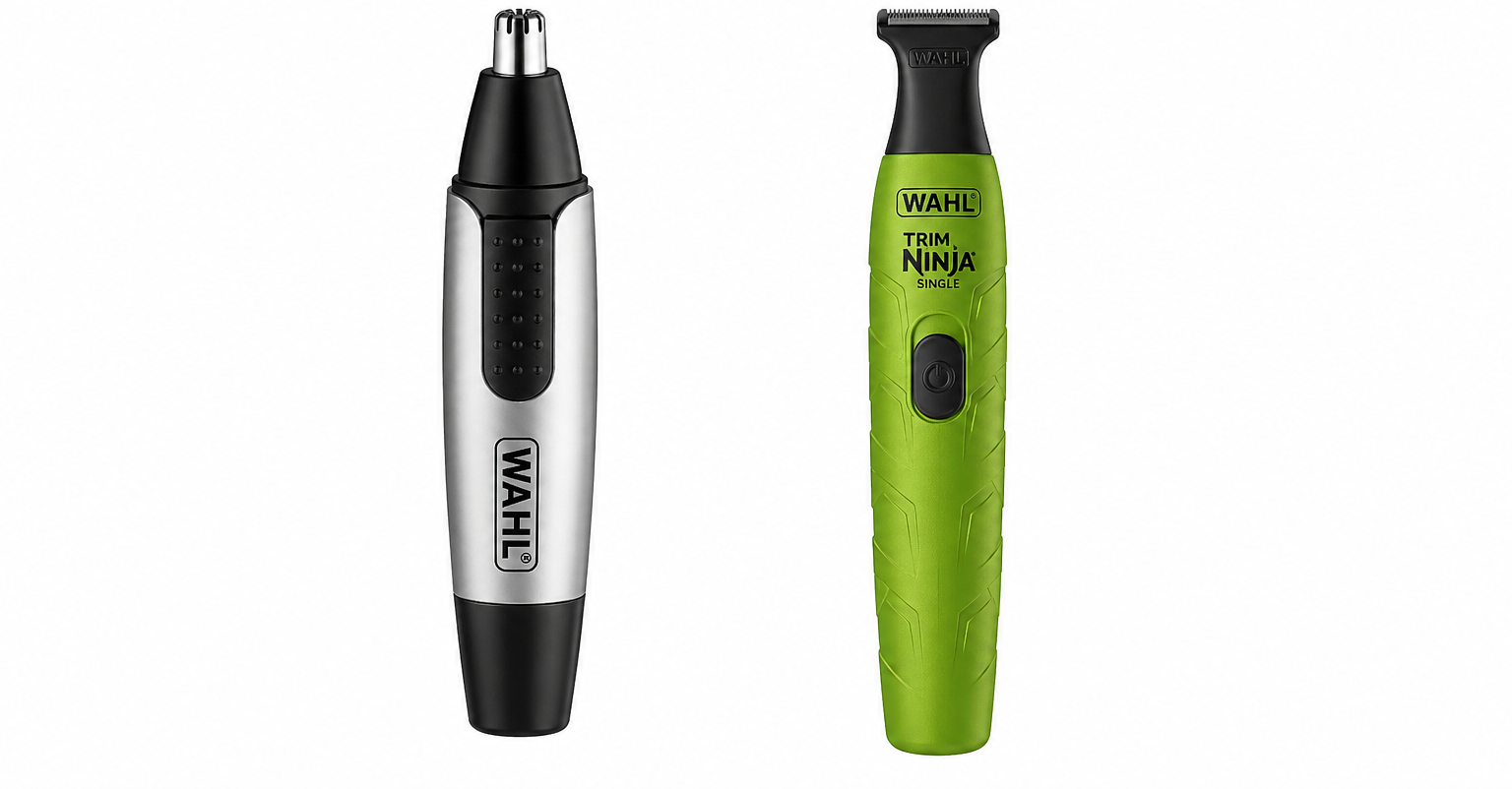 Kit Wahl Aparador de Pelos Nasal Trimmer +Aparador de pelos Wahl Trim Ninja Single Verde