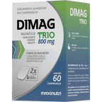 DIMAG TRIO 800MG – 60 COMPRIMIDOS – COMPLEXO DE MAGNÉSIO PARA MÚSCULOS, OSSOS E ENERGIA