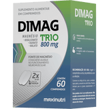 DIMAG TRIO 800MG – 60 COMPRIMIDOS – COMPLEXO DE MAGNÉSIO PARA MÚSCULOS, OSSOS E ENERGIA