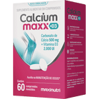 CALCIUM MAXX D3 – CÁLCIO + VITAMINA D – 60 CÁPSULAS – SUPORTE PARA OSSOS E DENTES