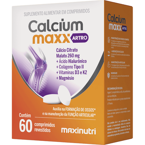 CALCIUM MAXX ARTRO CCM – SUPORTE PARA ARTICULAÇÕES E SAÚDE ÓSSEA – 60 CÁPSULAS