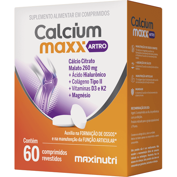 CALCIUM MAXX ARTRO CCM – SUPORTE PARA ARTICULAÇÕES E SAÚDE ÓSSEA – 60 CÁPSULAS