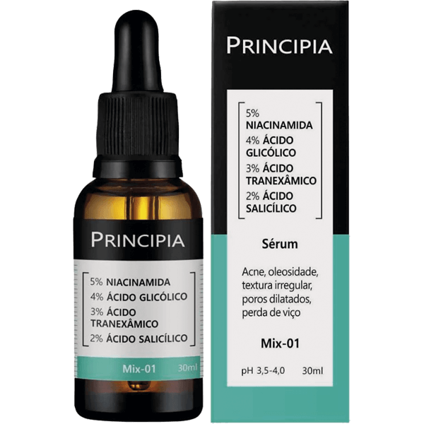 PRINCIPIA SÉRUM MIX-01 ANTIACNE – CONTROLE DE ESPINHAS E OLEOSIDADE – 30ML