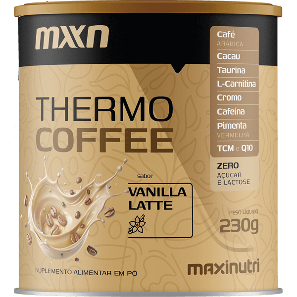 THERMO COFFEE LATTE VANILLA 230G – BEBIDA TERMOGÊNICA COM CAFEÍNA – ENERGIA E METABOLISMO