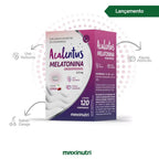 MELATONINA ACALENTUS ORODISPERSÍVEL – 120 COMPRIMIDOS – AUXILIA NO SONO E RELAXAMENTO