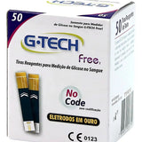 Tiras Reagentes G-Tech Free 1 – Teste de Glicose com 50 Unidades