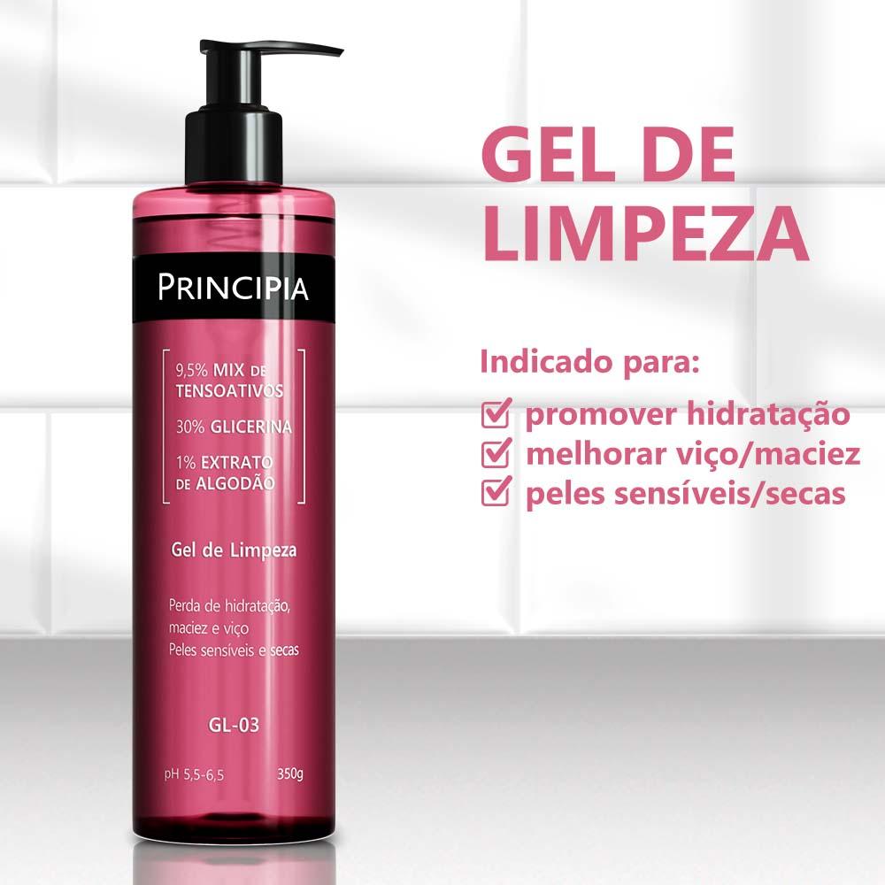 Gel de Limpeza Principia GL-3 350g – Limpeza Profunda com Tensoativos Suaves, Controle de Oleosidade e Sem Ressecar