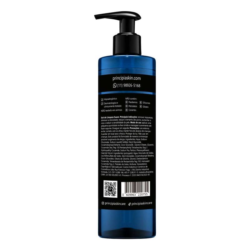 PRINCIPIA GEL DE LIMPEZA GL-2 – LIMPEZA FACIAL PARA PELE OLEOSA E MISTA – 350G