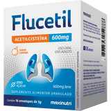 FLUCETIL 600MG GRANULADO – 16 ENVELOPES – AUXILIA NA FLUIDIFICAÇÃO DO MUCO RESPIRATÓRIO