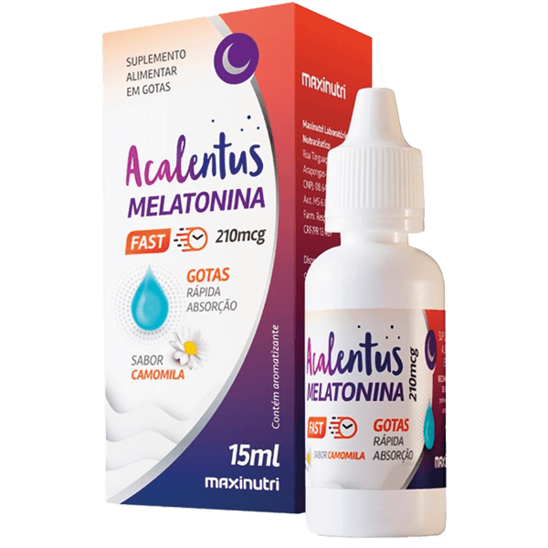 MELATONINA ACALENTUS GOTAS 15ML – AUXILIA NO SONO, RELAXAMENTO E REGULAÇÃO DO CICLO DO SONO