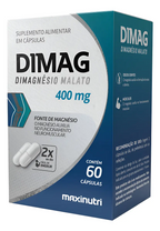 DIMAG DI-MALATO DE MAGNÉSIO 400MG – 60 CÁPSULAS – ENERGIA, MÚSCULOS E SISTEMA NERVOSO