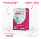 CALCIUM MAXX D3 – CÁLCIO + VITAMINA D – 60 CÁPSULAS – SUPORTE PARA OSSOS E DENTES