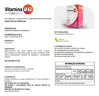 VITAMINA B12 MASTIGÁVEL – 60 COMPRIMIDOS – ENERGIA, MEMÓRIA E SISTEMA NERVOSO