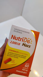 VITAMINA D3 2000 UI NUTRIDE – 60 CÁPSULAS – IMUNIDADE, OSSOS E SAÚDE MUSCULAR