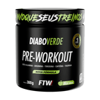 DIABO VERDE PRE-WORKOUT MAÇÃ VERDE 300G