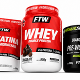 Kit FTW (Creatina Refil, Whey Chocolate e Pré-treino)