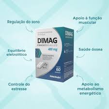 DIMAG DI-MALATO DE MAGNÉSIO 400MG – 60 CÁPSULAS – ENERGIA, MÚSCULOS E SISTEMA NERVOSO
